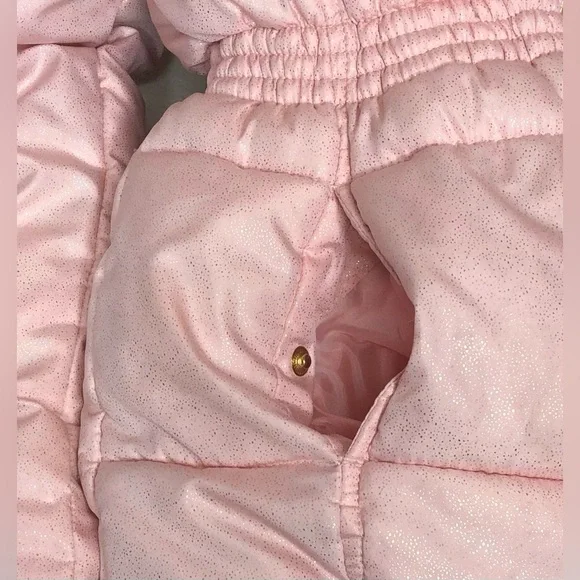 Juice Couture Los Angeles California Puffer for Girls Size 14 Pink Like New - Picture 5 of 11